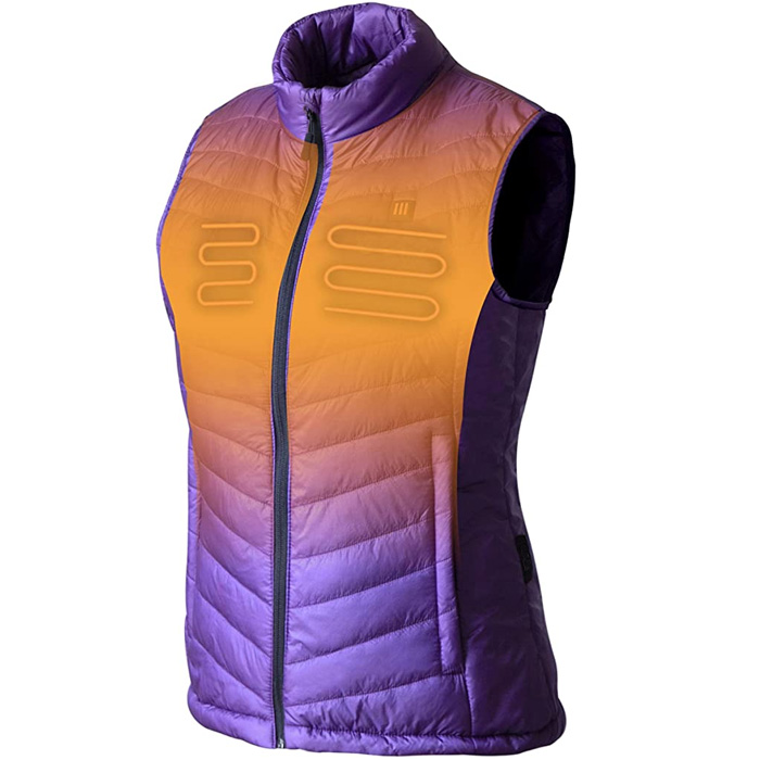 Womens Washable Lightweight Outdoor Winter Rechargeable Battery Heated vest (1)