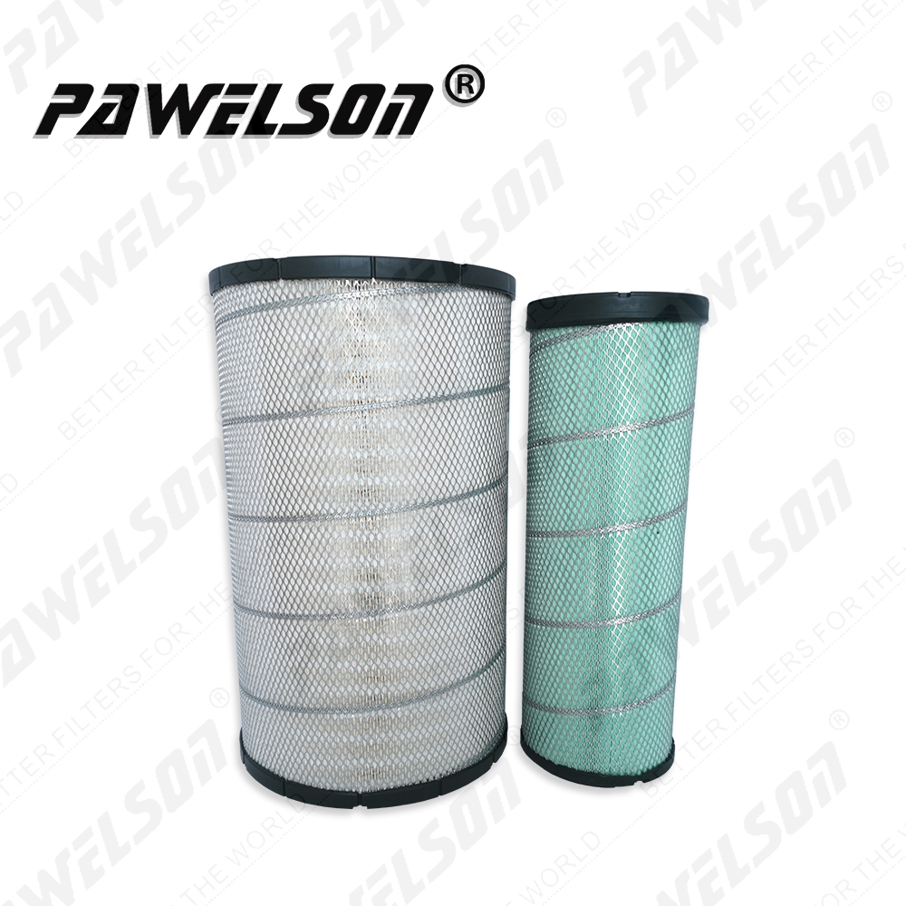 SK-1006AB Pawelson excavator air filter ແທນ 600-185-6110 600-185-6120 P777868 P777869 AF25454 AF25468 C321700/3 CF18190