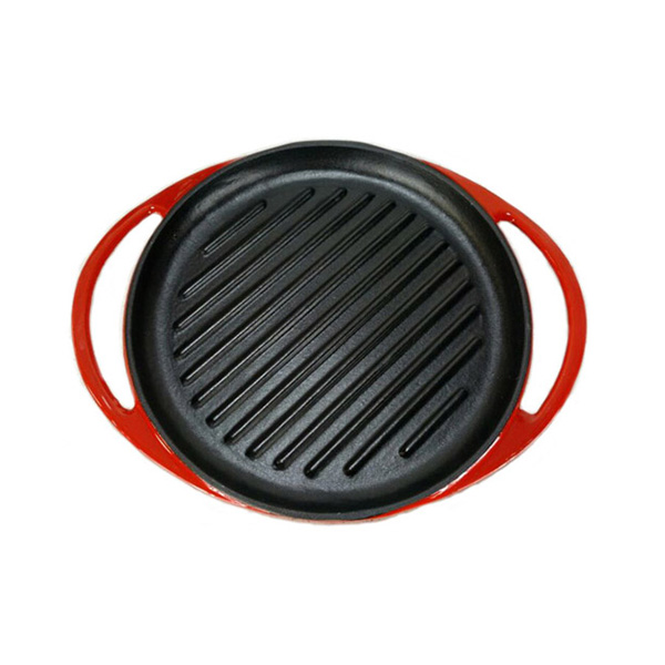 Excellent quality Enamel Cast Iron Oval Casserole - Cast Iron Grill Pan/Griddle Pan/Steak Grill Pan PCG285 – PC