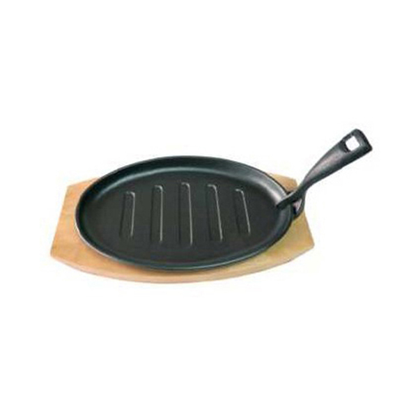 Best quality Iron Pie Cooker - Cast Iron Fajita Sizzler/Baking with Wooden Base PC917 – PC