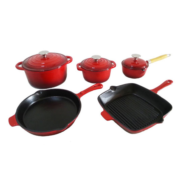 Factory best selling Braise Pot - Enamel Cast iron Cookware Set PCS880 – PC