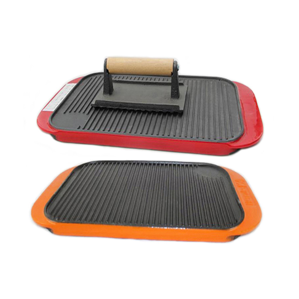 Factory Supply Iron Cast Grill Pan - Cast Iron Grill Pan/Griddle Pan/Steak Grill Pan PC205/205-1 – PC