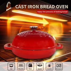 Cast iron bread pan cast iron bread oven cast iron sourdough bread baking pan Cast Iron Casserole/Dutch Oven PCA28R