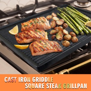Cast Iron Grill Pan/Griddle Pan/Steak Grill Pan PC4535