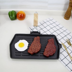 Cast Iron Grill Pan/Griddle Pan/Steak Grill Pan PC62