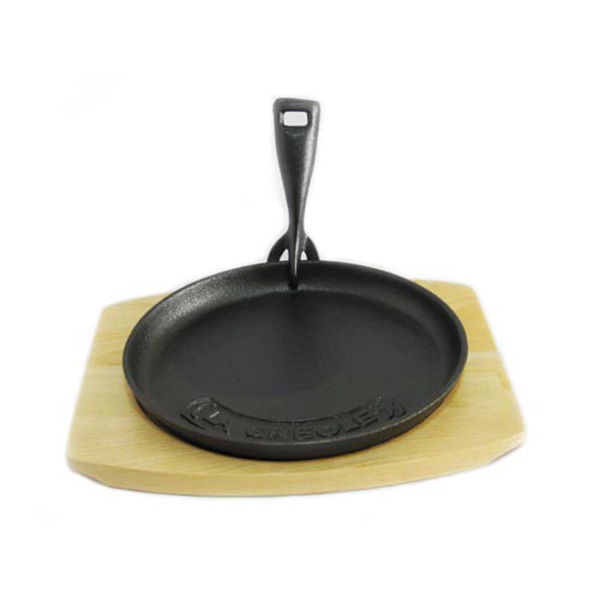 Factory Promotional Poach Pot - Cast Iron Fajita Sizzle/Baking Pan with Wooden Base PC912/914 – PC