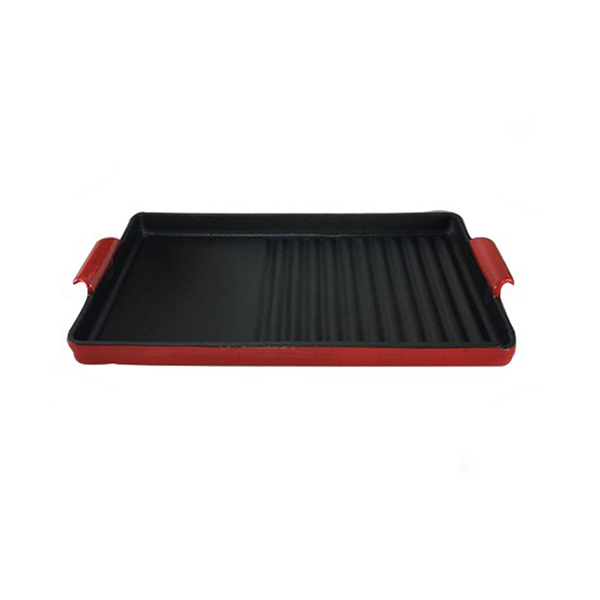 Factory Supply Iron Cast Grill Pan - Cast Iron Grill Pan/Griddle Pan/Steak Grill Pan PC4323 – PC