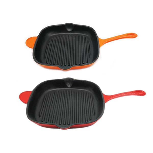 Bottom price Serving Dish - Cast Iron Grill Pan/Griddle Pan/Steak Grill Pan PC296 – PC
