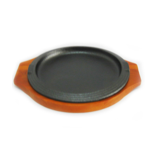 Free sample for Camping Dutch Oven - Cast Iron Fajita Sizzle/Baking Pan with Wooden Base PCP902-1/2/3 – PC
