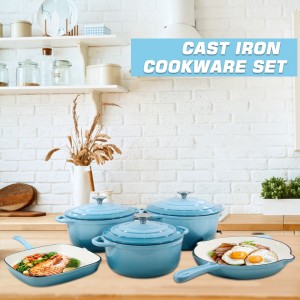 Enamel Cast iron Cookware Set PCS712