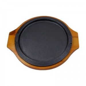 Cast Iron Fajita Sizzle/Baking Pan with Wooden Base PCP902-1/2/3