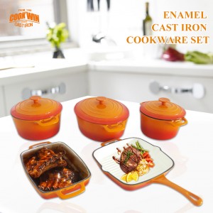 Enamel Cast Iron Cookware Set PCS930