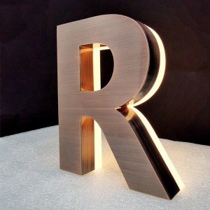 High Quality 304 Grade Stainless Steel Waterproof Led Metal Company Sign