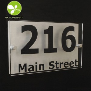 Drop Shipping Small Moq High quality Acrylic House Number Plate
