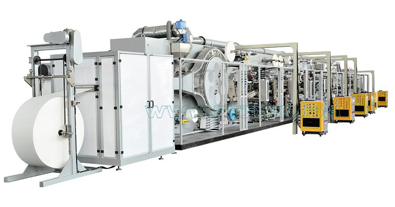 China wholesale Machine Of Sanitary Napkin - Full-servo Control Bar Type Package Winged Sanitary Napkin Production Line – Peixin