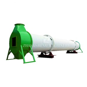 Industrial rotary dryer for biomass pellets