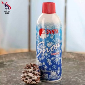 Factory Price Round Shape Tinplate White Party Spray Snow For Christmas
