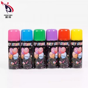 Wholesale 100-300mm Height Non-flammable Colored Party Wedding Party Crazy String Spray