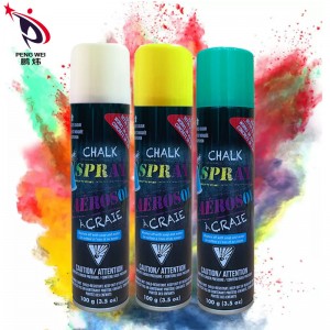 Marking Drawing Decoration Colorful Surface Aerosol Chalk Spray Paint Oem Accepted
