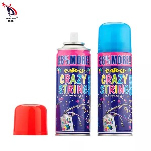 Manufacturer party streamer spray foam silly string party color string spray for party celebration
