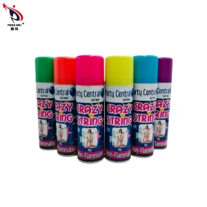 Most Popular Non-flammable kids party crazy string spray for Celebration