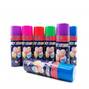 Factory supplied Six Colors Customized 250ml Crazy Party String Spray for Celebration