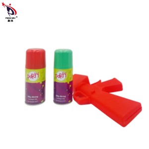 Multi Colors 2 Cans Blister Card Packing Special Funny Silly String Gun