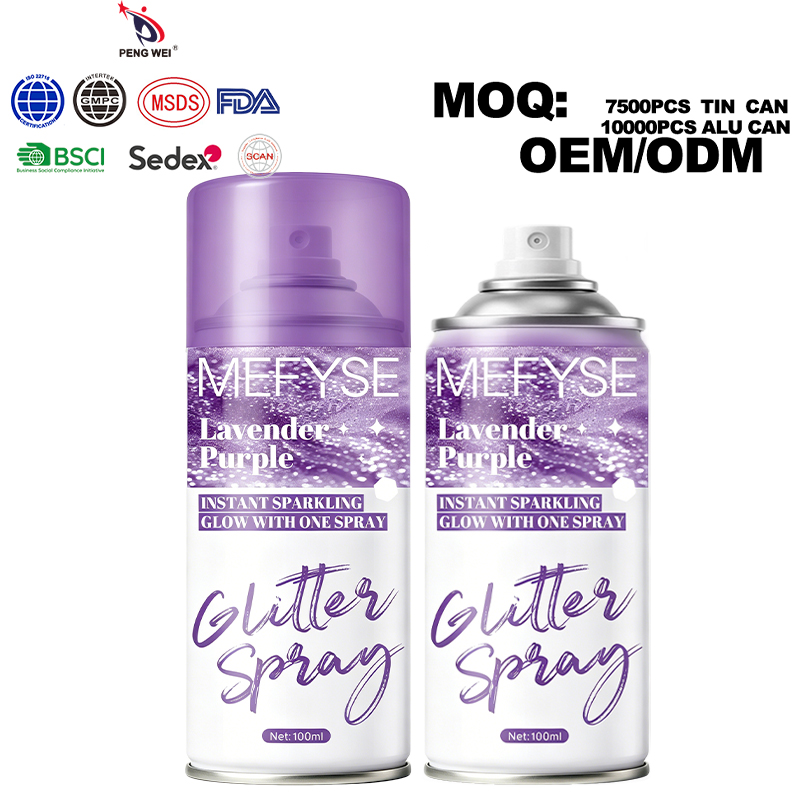 MEFYSE 100ml Glitter Hair Spray & Body Shimmer – 8 Color Options, High-Pressure Fine Mist, Long-Lasting Sparkle for Rave, Prom, Wedding & Daily Use