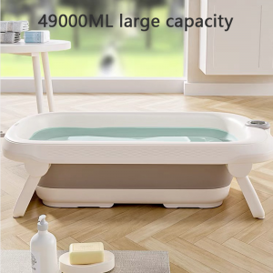Collapsible Portable Baby Bath Tub with Thermometer