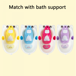 Cartoon Bear Large Baby bath tub with Bath Support