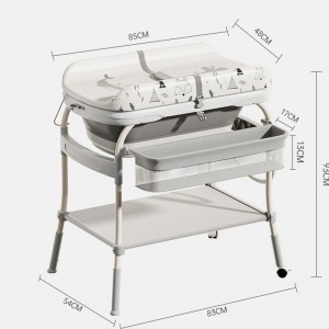 Multifunction Baby Nursing Changing Table with fold Bathhtub