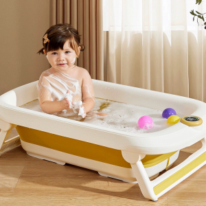 Collapsible Portable Baby Bath Tub with Thermometer
