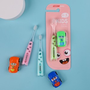 Kids 2-4 years car toy toothbrush PETG handle