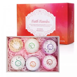 Private Label Handmade Natural Organic Bubble Fizzy Bath Bombs Set