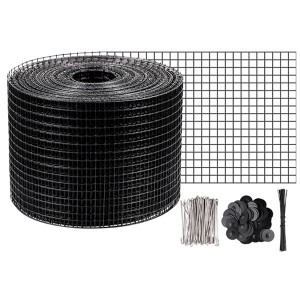 Black PVC Coated Wire Cloth Solar panel bird mesh kit For Squirrel, Pigeons, Critters Proofing