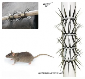 Stainless Steel Anti-rat Crawling Stab Anti-mouse Climbing Water Pipe Gadgets Deratization Anti-cat External Wall Barbed Mat