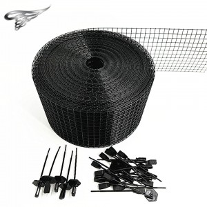 Anping 30m X 200mm 1/2′′ Welded Wire Mesh PVC Coated Black Solar Panel Mesh
