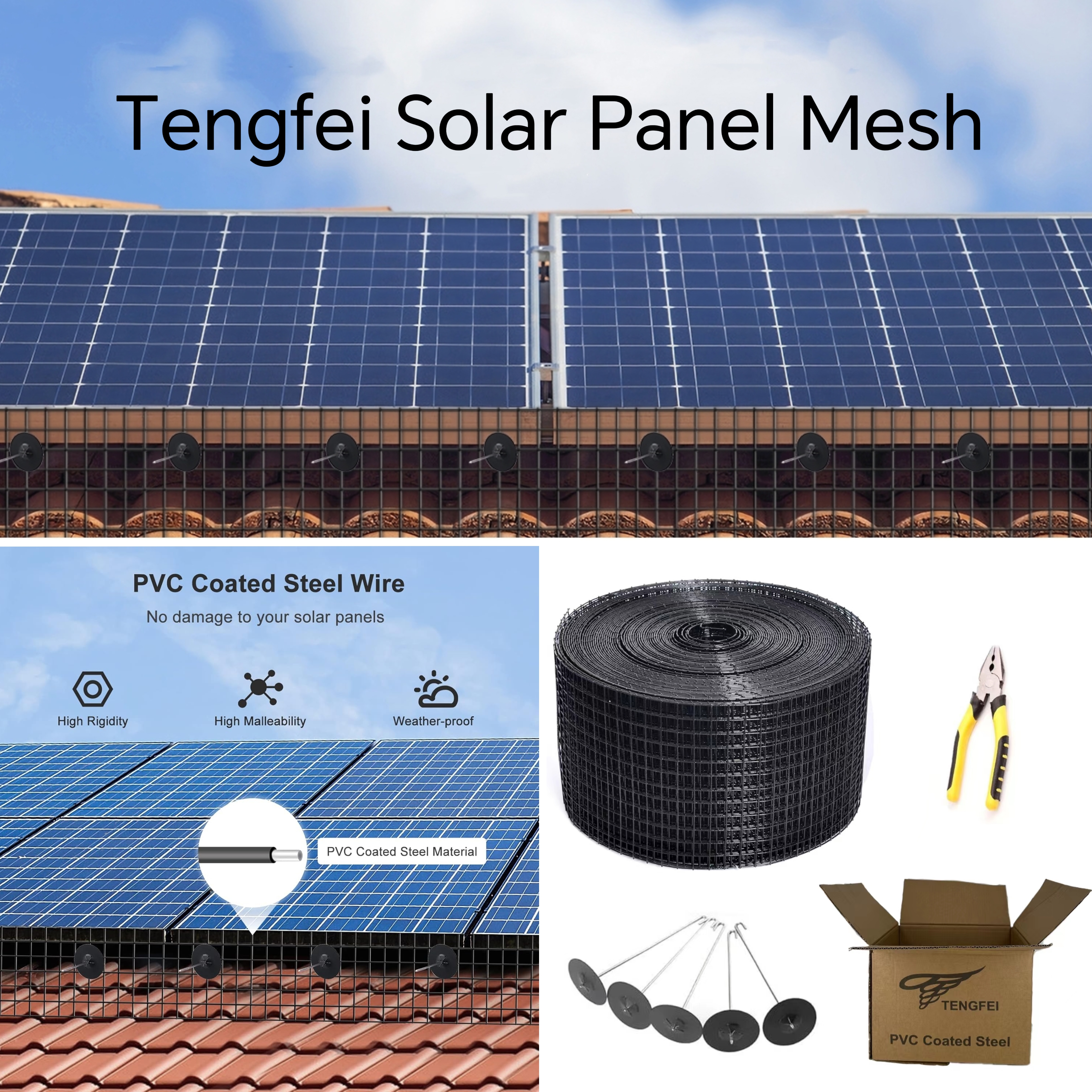 Innovative Solar Panel Mesh Revolutionizes Bird-Proofing Technology Hebei Tengfei