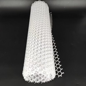 White Plastic Chicken Wire Fence Mesh, Hexagonal Fencing Wire for Gardening, Poultry Fencing