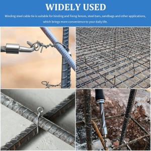 Best Selling Double Loop Tie Wire Galvanized SS Wire Rebar Loop Tie Wire
