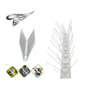 Bird Spikes with Stainless Steel Base, Durable Bird Repellent Spikes Arrow Pigeon Spikes Fence Kit for Deterring Small Bird