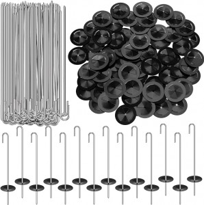 100 pcs Solar Panel Bird Guard Fasteners Clips Critter Guard Mesh PVC Coated Metal Clips Squirrel Proof Bird Fence Pest Control