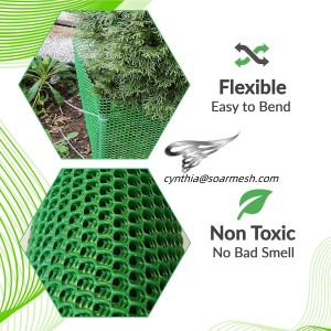 Upgraded Plastic Chicken Wire Fence Mesh Black Green White Hexagonal Fencing for Gardening Poultry Netting Floral Netting