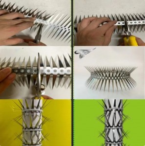 32mm Eco-friendly Bird Spikes Stainless Steel Fence Spikes for Pigeons Raccoon Snakes Deterrent Spikes Defender for Outside