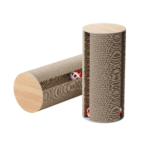 Cylindrical roller cat scratching board, cat toy, bell ball