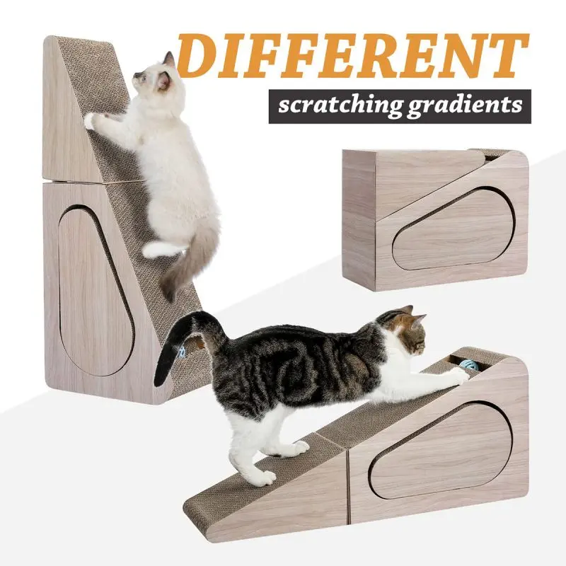 The Ultimate 2-in-1 Triangular Cat Scratcher: Protect Your Furniture and the Environment