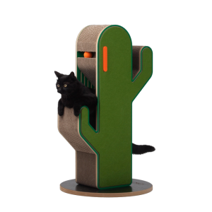 Kaktuskatt som kliar stolpe, kattträd, katttorn, skraparbräda