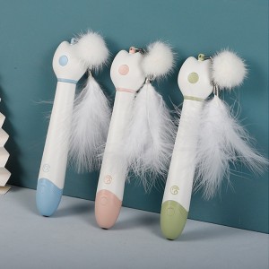 PetnessGo Wholesale Pet Cat Intelligence Product Feather Teaser Cat Toy Pet Toy Chaser Stick