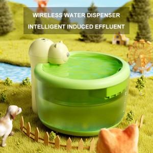 Brown Pet Water Filter Compatible Cat Wireless Dispenser