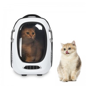 Plastic ABS Cat Carrier Cage Waterproof Lining Pet Bagpack Carrier Walking Backpack Bag for Pets Dog Cats